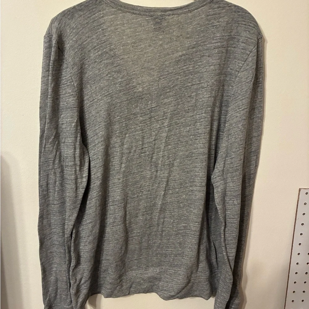 J. Crew XL gray 100% cotton henley shirt